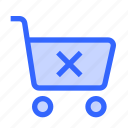 cart, shopping, shop, cancel, remove