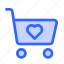 cart, shopping, shop, heart, like 