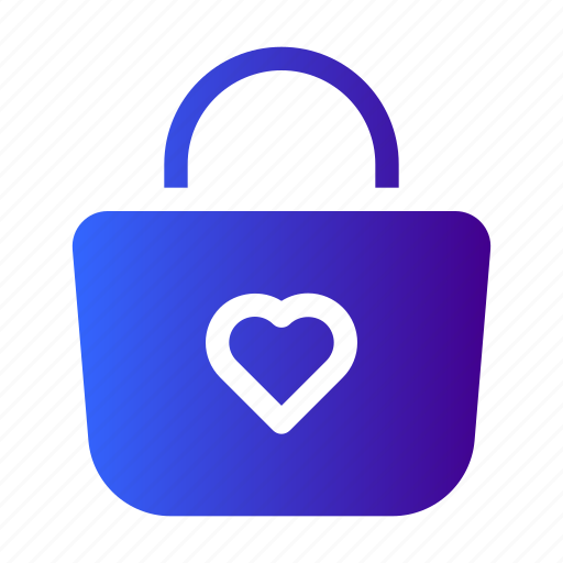 Bag, shopping, paper, heart, like icon - Download on Iconfinder