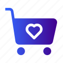 cart, shopping, shop, heart, like