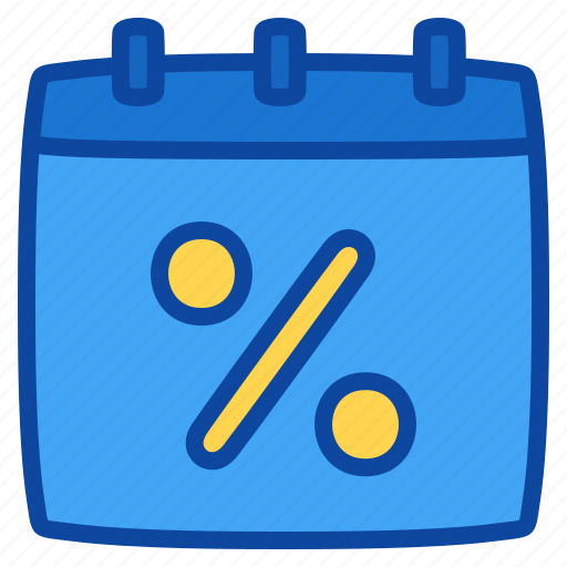 Calendar, percent, discount, sale, shopping, black, friday icon - Download on Iconfinder