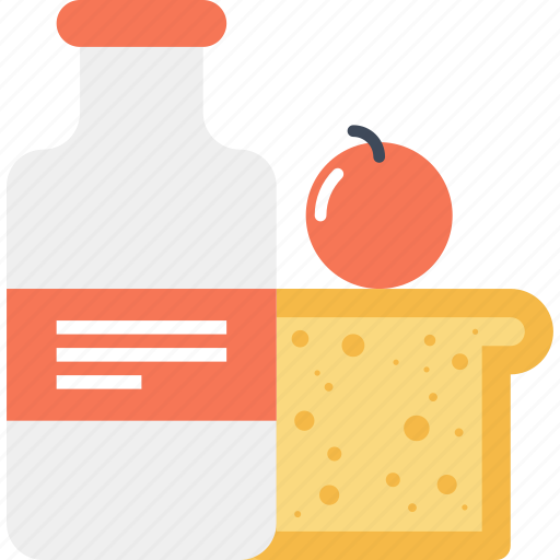 Beverage, bread, drink, food, goods, milk, shopping icon - Download on Iconfinder