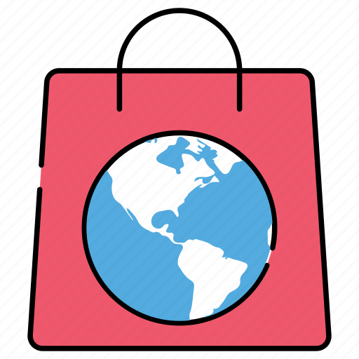 Global shopping, global bag, international shopping, worldwide shopping, ecommerce icon - Download on Iconfinder