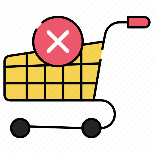 Shopping cancel, no shopping, no purchase, no buying, ecommerce icon - Download on Iconfinder