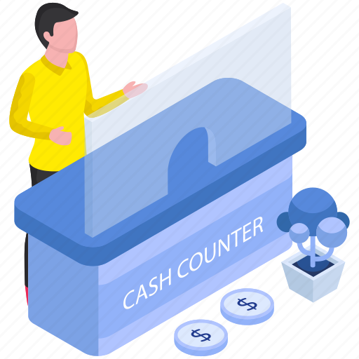 Cash counter, payment counter, checkout counter, cash desk, cash table icon - Download on Iconfinder