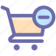 cart, ecommerce, minus, remove, shopping, shopping cart 