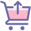 arrow, cart, ecommerce, shopping, shopping cart, up 