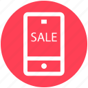 discount, mobile, offer, online sailing, phone, sale