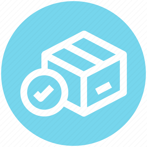 Box, carton, check, good, pack, packaging icon - Download on Iconfinder