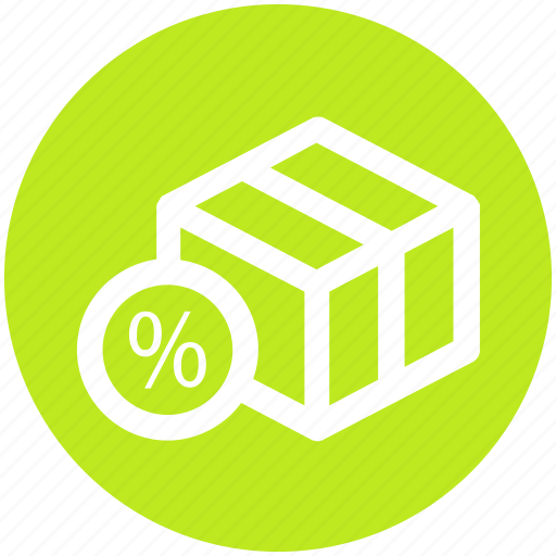Box, carton, pack, packaging, percent, percentage icon - Download on Iconfinder
