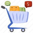 shopping cart, handcart, pushcart, wheelbarrow, commerce