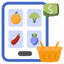 mobile grocery, online grocery, grocery app, ecommerce, eshopping