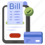 mobile bill, mobile invoice, receipt, payment slip, commerce 