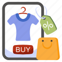 mobile shopping, eshopping, ecommerce, online shopping, buy shirt online