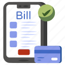 mobile bill, mobile invoice, receipt, payment slip, commerce