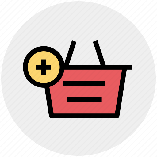 Add, basket, clothes basket, ecommerce, plus, shopping, shopping basket icon - Download on Iconfinder