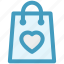 bag, ecommerce, hand bag, heart, love, shopping bag 