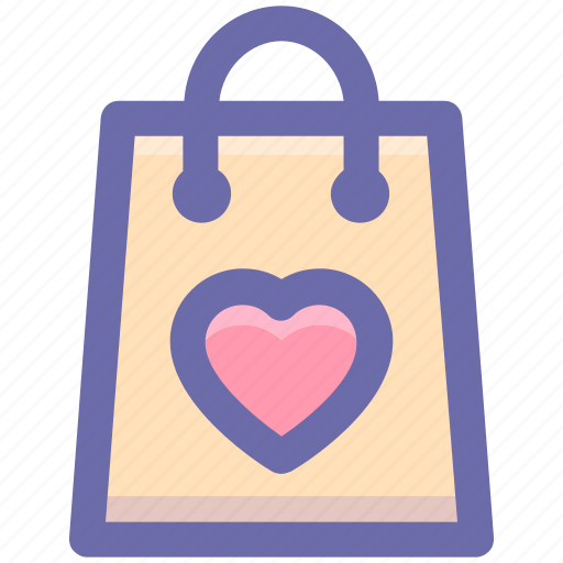 Bag, ecommerce, hand bag, heart, love, shopping bag icon - Download on Iconfinder