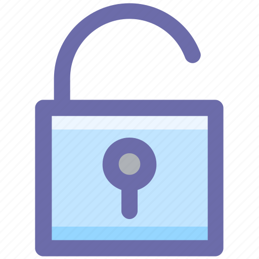Open Password Secure Security Unlock Unlocked Icon