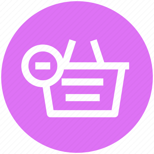 Basket, clothes basket, ecommerce, minus, remove, shopping, shopping basket icon - Download on Iconfinder