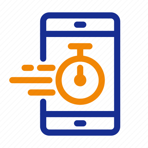 Deadline, delivery, fast, phone, quick, smartphone, time icon - Download on Iconfinder