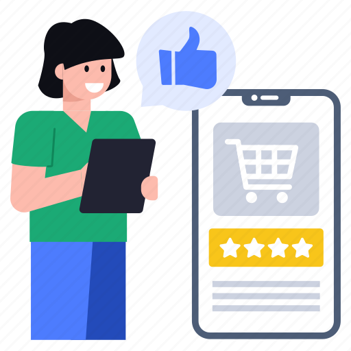 Shopping reviews, shopping feedback, customer feedback, consumer feedback, shopping ratings illustration - Download on Iconfinder
