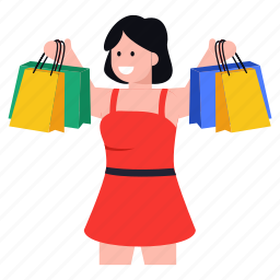 happy shopping, purchase, shopping girl, shopping woman, buyer 