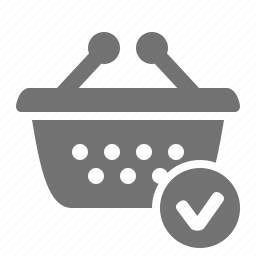 Basket, check, checkout, mark, shop, shopping, verify icon - Download on Iconfinder
