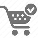 buy, cart, check, checkout, mark, shopping, verify