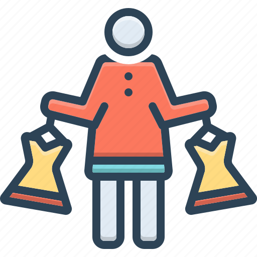 Cloths, consumer, dress shopping, fashion, mall, prospective buyer, purchase icon - Download on Iconfinder