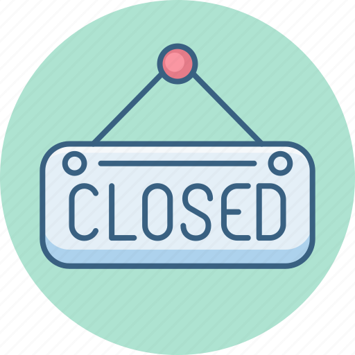 Board, closed, store, shop, sign icon - Download on Iconfinder