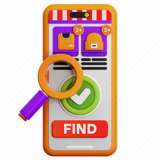 Find, product, find product, product-search, search-product, online-shopping, online-shop 3D illustration - Download on Iconfinder
