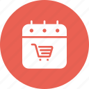 calendar, cart, event, purchase, shopping