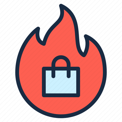 Discount, e-commerce, fire, hot, online shop, sale, shopping icon - Download on Iconfinder