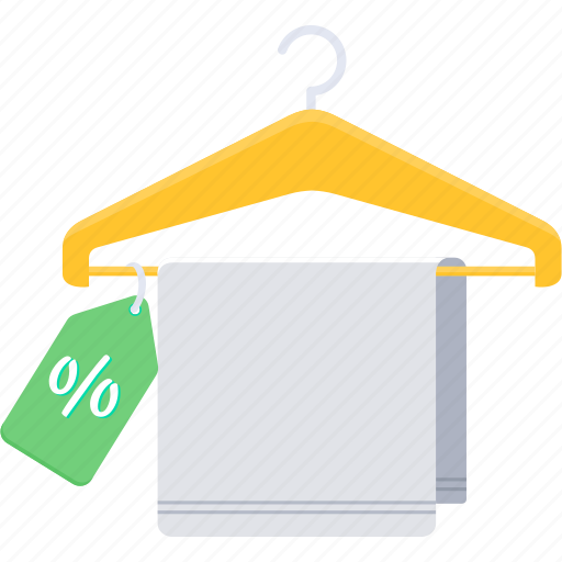 Clothes, discount, hanger, percentage, sale, shop, towel icon - Download on Iconfinder