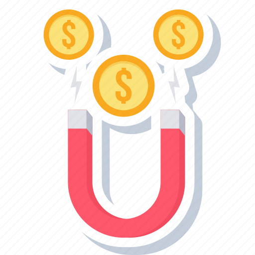 Magnet, attract, attraction, dollar, magnetic, magnetism, money icon - Download on Iconfinder