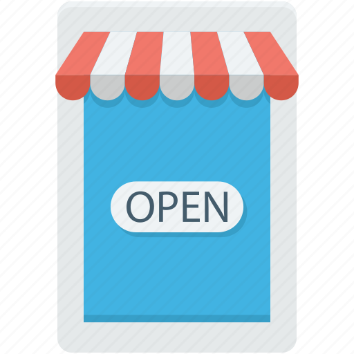 Ecommerce, mobile store, online store, open store, web business icon - Download on Iconfinder