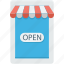 ecommerce, mobile store, online store, open store, web business 