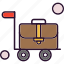 bag, briefcase, cart, shopping 