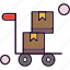box, boxes, cart, shopping 