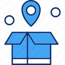 box, location, navigation, shopping