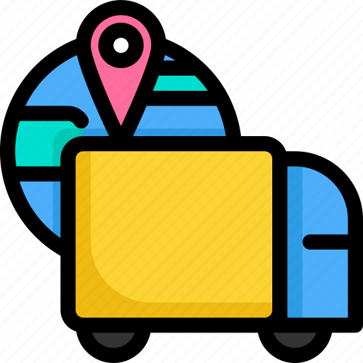 Delivery, ecommerce, gps, location, online, shopping, truck icon - Download on Iconfinder