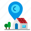 address, house, location, map, pin 