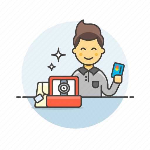 Card, credit, shopping, buy, man, store, watch icon - Download on Iconfinder