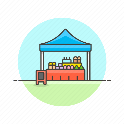Goods, market, shopping, store, farmers, street, tent icon - Download on Iconfinder