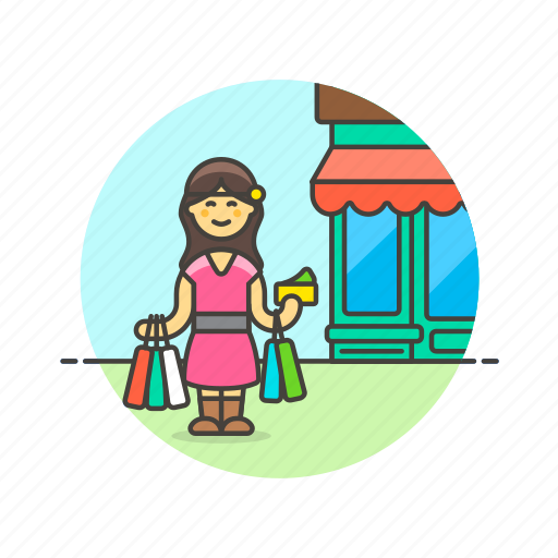 Endless, shopping, spree, bag, buy, store, woman icon - Download on Iconfinder