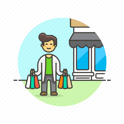 Endless, shopping, spree, bag, buy, man, store icon - Download on Iconfinder