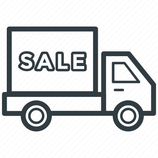 Commercial transport, delivery van, distribution, marketing, sale icon - Download on Iconfinder