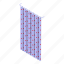 red, dotted, shower, curtain, isometric 
