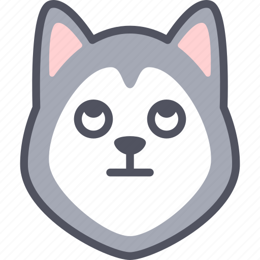 Dog, rolling eyes, siberian husky, emoji, emotion, expression, feeling icon - Download on Iconfinder